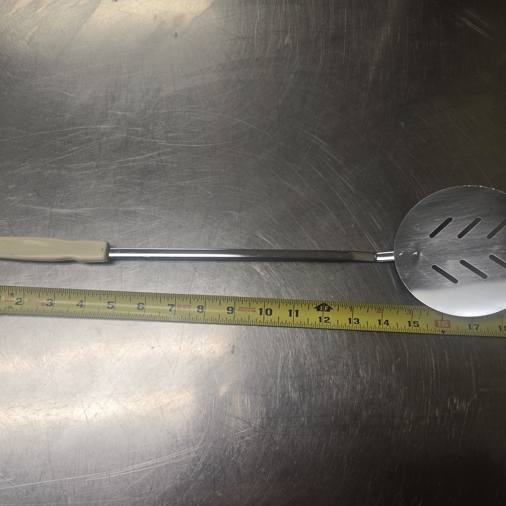 Stainless Steel Slotted Turner with Cream Handle